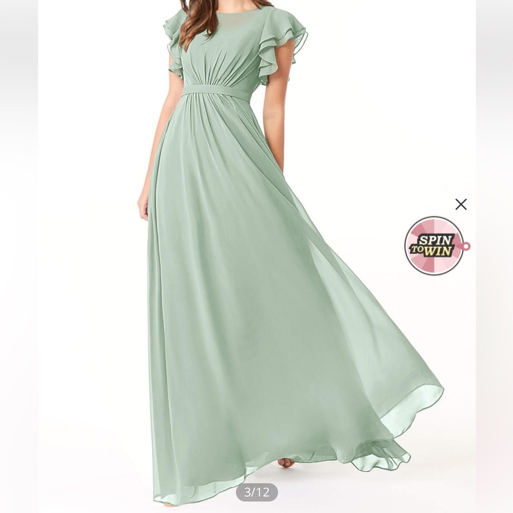 Azazie Daphne Dress in Dusty Sage